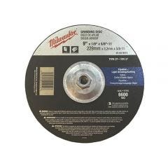 Grinding Disc, 9'' x 1/8'' x 5/8-11'' Thread Arbor, 6600 RPM. MILWAUKEE (49-94-9015)