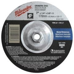 Grinding Disc, 9'' x 1/4'' x 5/8-11'' Thread Arbor, 6600 RPM. MILWAUKEE (49-94-9025)