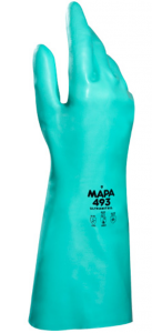 Glove Nitrile Chemical heavy weight Size 9 # 493429, 22 Mil/0.55mm thk, MAPA (493429)