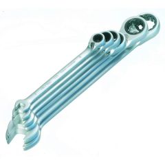 Set, Combination Ratchet Reversible (Ring/Open) 12 Point #K50725-6-M, Size 8mm - 19mm, Chrome Plated, HEYTEC (50725600080)