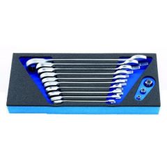 Set, Module Of Wrenches Combined Ratchet Reversible #M50829-2, 13 Pcs, Dimension 340 x 145 x 40mm, HEYTEC (50829000280)