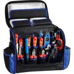 Set, VDE Tools With Electrician Bag Insulated 1000V #50848-27, 28 Pcs, Dimension 555 x 410 x 180mm, HEYTEC (50848002700)