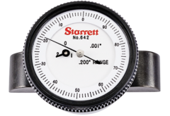 Gauge, Top Reading Dial Depth, Range (in): 0-8.6", Graduations (in): .001", Dial Reading: 0-100, STARRETT (642Z)