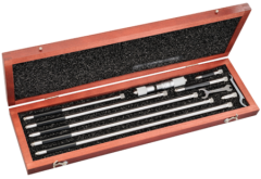 Inside Micrometer Tubular, Range (in): 4-32", Graduations (in): .001", Measuring Rods (qty): 8, Accuracy (in): Mic head +/-.0001"; Rods +/-.0002", STARRETT (823DZ)