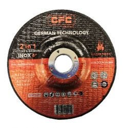 Disc, Cutting, 100 X 2.4 X 16 mm, Offset T42, A30, Inox, CFC ABRASIVES (A10024INOX)