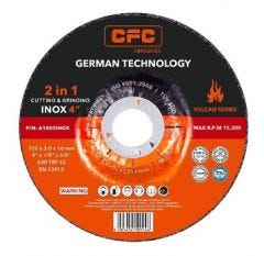 Disc, Cutting, 100 X 3 X 16 mm, Offset T42, A30, Inox, CFC ABRASIVES (A1003INOX)