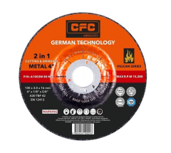 Disc, Cutting, 100 X 3 X 16 mm, Offset T41, A30, Metal, CFC ABRASIVES (A1003M)