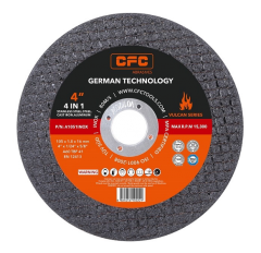 Disc, Cutting, 105 X 1 X 16 mm, Flat T41, A60, Steel, Stainless Steel, Cast Iron, Aluminum, CFC ABRASIVES (A1051INOX)