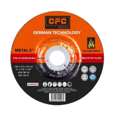 Disc, Cutting, 125 X 3 X 22 mm, Offset T42, A30, Metal, CFC ABRASIVES (A1253M)