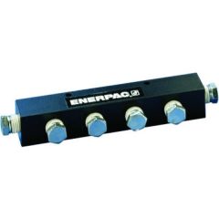 Manifold, Hydraulic Length 7'', Oil Ports 7, Oil Ports Connection 3/8'' NPTF, 10,000 PSI, ENERPAC (A64)