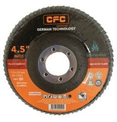 Disc, Flap, 115 x G80, T27, Zirconia Oxide, CFC ABRASIVES (AFD115G80ZAT27)