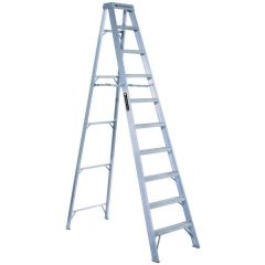Ladder AS1000 Series, 10 steps Ladder, Open Width: 28.13/16'', Open Depth: 64.5/8'', Load Capacity: 300lbs, Aluminium, LOUISVILLE (AS1010)