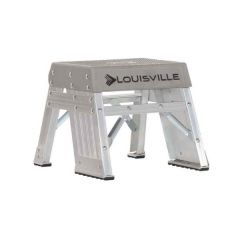 Ladder AY8000 Series, Industrial Step Stool, 1 step ladder, Open Width: 15'', Open Depth: 14.11/16, Load Capacity: 375lbs, Aluminium, LOUISVILLE (AY8001)