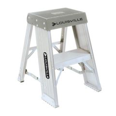 Ladder AY8000 Series, Industrial Step Stool, 2 steps ladder, Open Width: 17.3/4'', Open Depth: 20.9/16, Load Capacity: 375lbs, Aluminium, LOUISVILLE (AY8002)