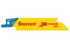 Blade Bi-Metal HSS Reciprocating  Straight Blade Format, 4'' x 24T, (5 pcs/pkg), Cut metal. STARRETT (B424-5)