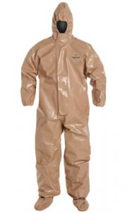 Coverall Tychem CPF3 With Hood, Elastic Wrists And Ankles, Medium 6pcs/box, DUPONT (C3127T-MD)