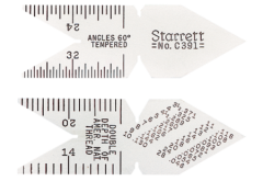 Gauge Center With inch Graduations, Meets the American Unified National Standard and US 60 degree standards. American unified National Standard, 60 Deg. STARRETT (C391), STARRETT (C391)