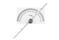 Protractor / Depth Gage, Rectangular head, Blade Length (in): 6'', Satin Chrome, STARRETT (C493B)