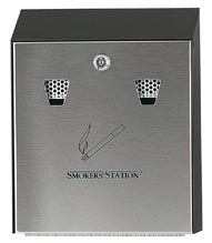 Wall Mounted Cigarette Bin, Steel, 317 x 254 x 76mm, Capacity 300 Butts, CIGLOW (CIG-WMB)