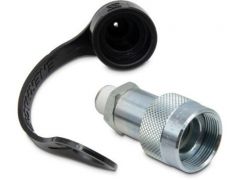 Coupler, Hydraulic Female Half, 3/8" NPTM Conn, PVC Dust Cap,10,000PSI WP, ENERPAC (CR400)