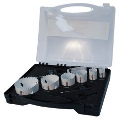 Hole Saw Kit, 6 Pcs, Sizes 20, 25, 32, 40, 51, 65mm Bi-Metal, MAKITA (D-47139)