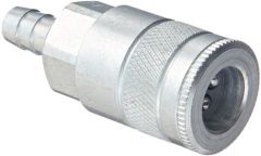 Coupler Air Chief Automotive interchange quick connect Standard Hose Barb Body Size 3/8'', Hose Size 3/8'', Rated: 300 PSI, Temperature Range: -40 Deg F to 250 Deg F, Flow: 70 CFM at 100 PSI, Steel, DIXON (DC644)