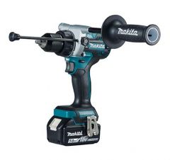 DC Hammer Driver Drill 18V, Brushless, 13mm Chuck, 2 x 18V 5.0AH LI-ION Battery,1 x 230V Charger, MAKITA (DHP486RTE)