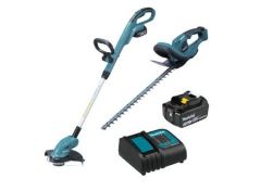 DC COMBO KIT (DUR181 String Trimmer +DUH523 Hedge Trimmer) 18V c/w 1x 3.0ah Battery 1 x Charger, MAKITA (DLX2051S)