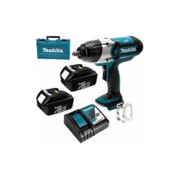 DC Impact Wrench 18V, 1/2'' Sq Drv, Torque 440Nm, 2X 5.0Ah Battery, 1X Charger, MAKITA (DTW450RTE)