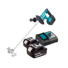 DC 2-Speed Mixer 18V BL 165mm, c/w 1x Rapid Charger and 2x 5.0Ah Batteries, MAKITA (DUT130RTE)