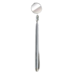 Inspection Mirror round Telescoping Magnetic Pick-Up Tool With Pocket Clip, 1.1/4" Dia. Telescopes from 7-5/8" to 27-3/4". ULLMAN (E-2TM)