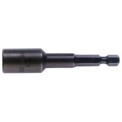 1/4'' Drive Socket Hex Nut Setter Groove Bit 10mm, Black Finish, FACOM (EF.6D10L)