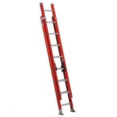 Ladder FE3200 Series, Multi Section Extension Ladder, Total Length: 16', Length Each Section: 8', Max Extended Length: 13', Load Capacity: 300lbs, fiberglass, LOUISVILLE (FE3216)