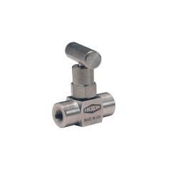 Valves Mini needle  Female to Female NPT Size 1/4''- 18, Handle Size T Design, Pressure Rating 10000 PSI at 70 Deg F, Nickel Plated Steel, DIXON (FFC102)