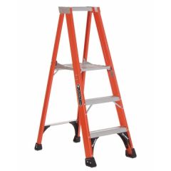 Ladder FP1400HD Series, platform step ladder, 3 steps ladder, Open Width: 23.1/2'', Open Depth: 40'', Load Capacity: 375lbs, fiberglass, LOUISVILLE (FP1403HD)