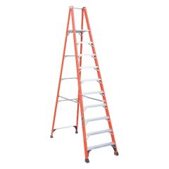 Ladder FP1400HD Series, platform step ladder, 10 steps ladder, Open Width: 34'', Open Depth: 78.1/2'', Load Capacity: 375lbs, fiberglass, LOUISVILLE (FP1410HD)