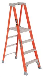 Ladder platform Pinnacle Pro 4 steps, fiberglass, 3' 9" platform ht, 21" tall handrail, 1A 300lbs, LOUISVILLE (FXP1704)