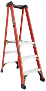 Ladder platform Pinnacle Pro 3 steps, fiberglass, 2' 10" platform ht, 36" tall handrail, 1AA 375lbs, LOUISVILLE (FXP1803HD)