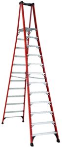 Ladder platform Pinnacle Pro 12 steps, fiberglass, 11' 5" platform ht, 36" tall handrail, 1AA 375lb, LOUISVILLE (FXP1812HD)