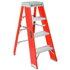 Ladder FY8000 Series, Industrial Step Stool, 4 Steps ladder, Open Width: 21.3/4'', Open Depth: 32.3/8'', Load Capacity: 300lbs, fiberglass, LOUISVILLE (FY8004)