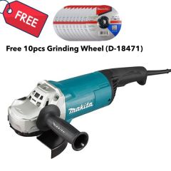 "PROMO" AC Angle Grinder 180Mm 2200W, MAKITA (GA7060) FOC 10 Pcs Grinding Wheel D-18471