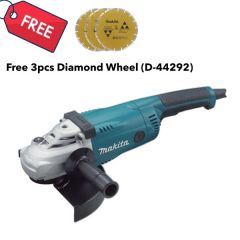 "PROMO" AC Angle Grinder 230Mm 2200W, MAKITA (GA9020) FOC 3 Pcs Diamond Wheel D-44292