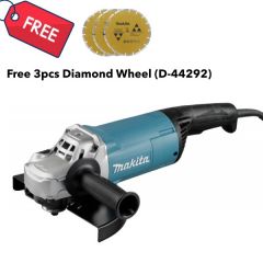 "PROMO" AC Angle Grinder 230Mm 2200W, MAKITA (GA9060) FOC 3 Pcs Diamond Wheel D-44292