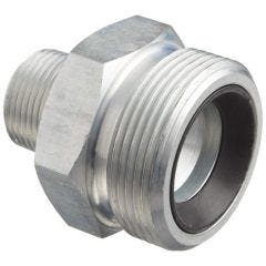 Spud Male Ground Joint Wing Nut Thread Size 3/4'' NPT, Use with Boss Ground Joint fittings, Plated Steel, DIXON (GM8)