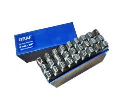 GRAF-RP Letter Punch, 26 pcs Set A - Z Dotted Low Stress, 2.0 mm (5/64''), HUNTER (14402000)