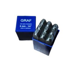 GRAF-RP Number Punch, 9 Pcs Set 0-8 Dotted Low Stress, 2.0 mm (5/64''), HUNTER (14302000)