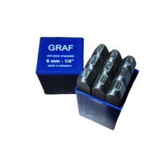 GRAF-RP Number Punch, 9 Pcs Set 0-8 Dotted Low Stress, 3.0 mm (1/8''), HUNTER (14303000)