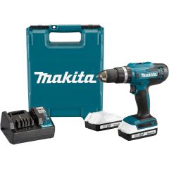 DC Hammer Drill Driver 18V 13mm w/ Charger DC18WB, 2x 1.5ah Battery BL1815G, MAKITA (HP488D002)