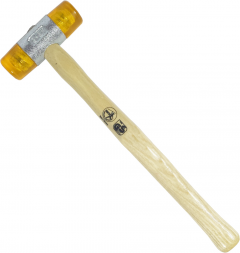Hammer, Plastic Cel-Actate Yellow Tip 2 x 27mm dia. with Hickory Handle, HUNTER (2002/27)