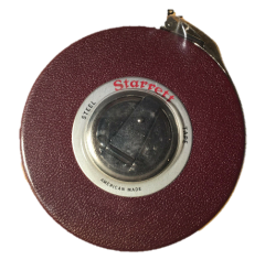 Measuring Tape Steel Long-Line, 100ft, tenth reading, covered with tough, durable red vinyl. STARRETT (HW530T-100)